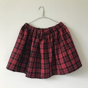 ASOS Red Plaid Skater Skirt